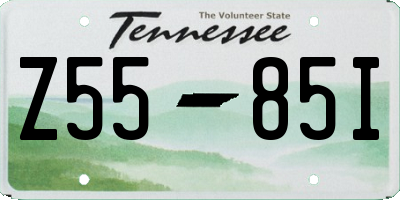 TN license plate Z5585I