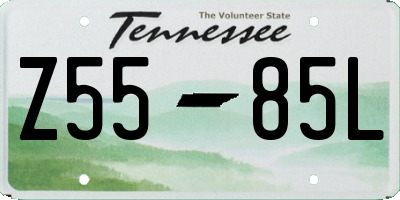 TN license plate Z5585L
