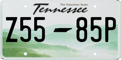 TN license plate Z5585P