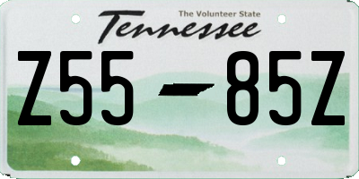 TN license plate Z5585Z