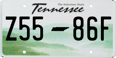 TN license plate Z5586F