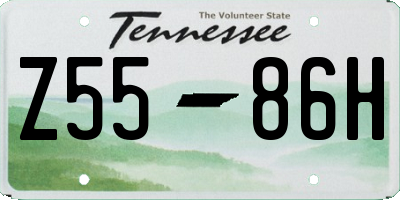 TN license plate Z5586H