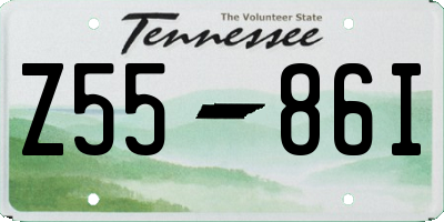 TN license plate Z5586I