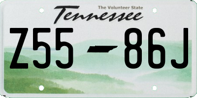 TN license plate Z5586J