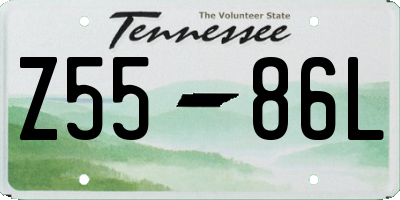 TN license plate Z5586L