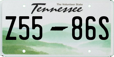 TN license plate Z5586S