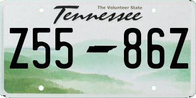 TN license plate Z5586Z