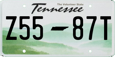 TN license plate Z5587T