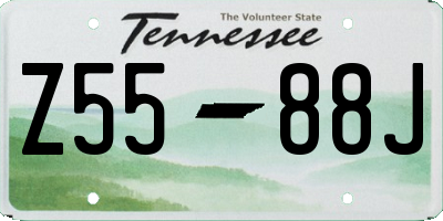 TN license plate Z5588J