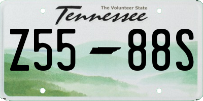 TN license plate Z5588S
