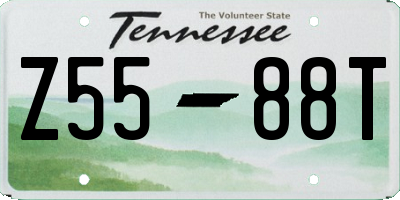 TN license plate Z5588T