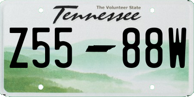 TN license plate Z5588W