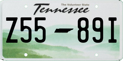 TN license plate Z5589I
