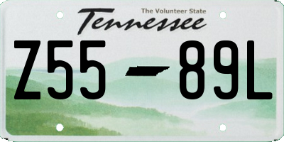 TN license plate Z5589L