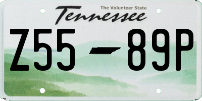 TN license plate Z5589P