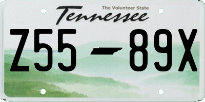 TN license plate Z5589X