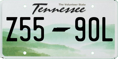 TN license plate Z5590L