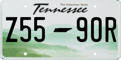 TN license plate Z5590R