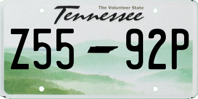 TN license plate Z5592P