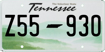TN license plate Z5593O