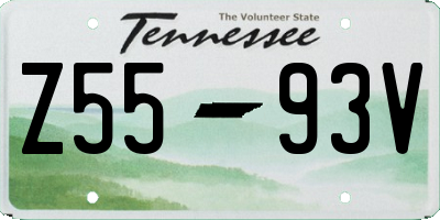 TN license plate Z5593V