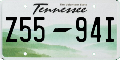 TN license plate Z5594I