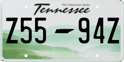 TN license plate Z5594Z