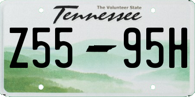 TN license plate Z5595H