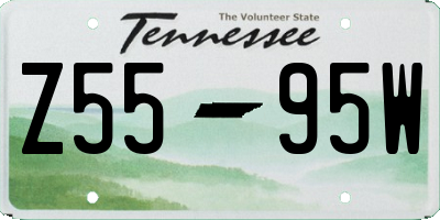 TN license plate Z5595W