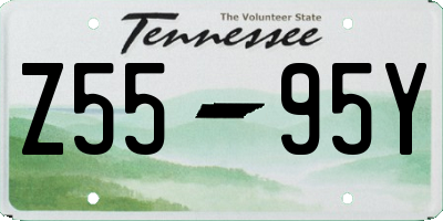 TN license plate Z5595Y