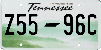 TN license plate Z5596C