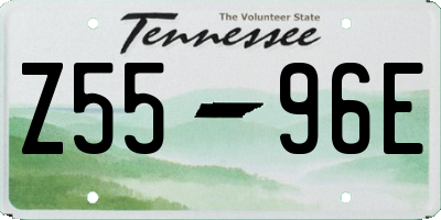 TN license plate Z5596E