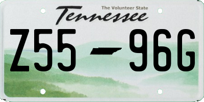 TN license plate Z5596G