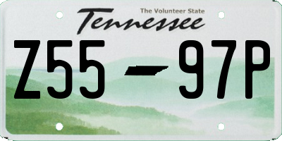 TN license plate Z5597P