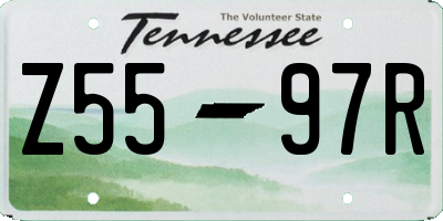 TN license plate Z5597R