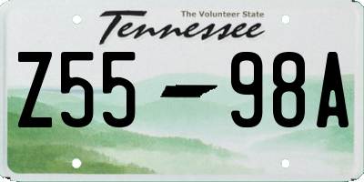 TN license plate Z5598A