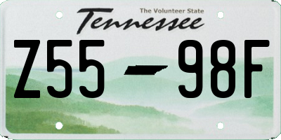 TN license plate Z5598F