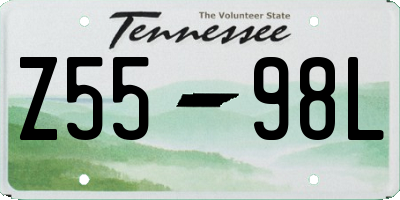TN license plate Z5598L