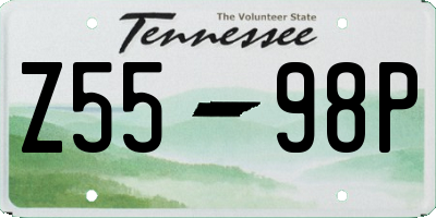 TN license plate Z5598P