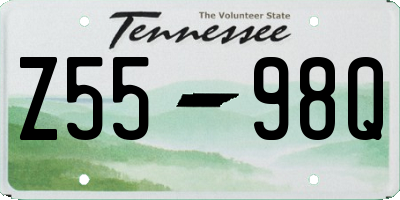 TN license plate Z5598Q