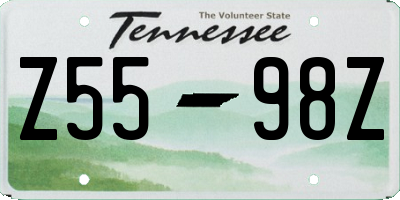 TN license plate Z5598Z