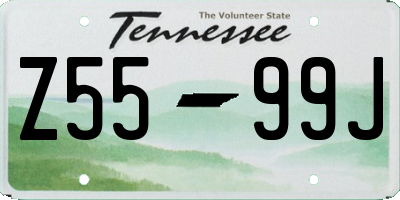 TN license plate Z5599J