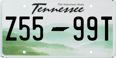 TN license plate Z5599T