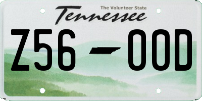 TN license plate Z5600D