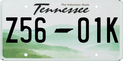 TN license plate Z5601K
