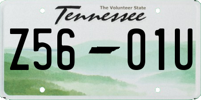 TN license plate Z5601U