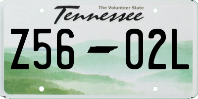 TN license plate Z5602L