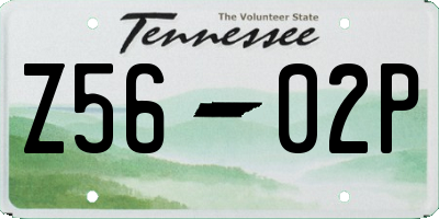 TN license plate Z5602P