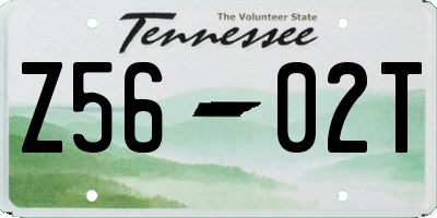 TN license plate Z5602T