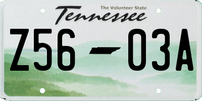 TN license plate Z5603A